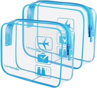 Transparante TSA-goedgekeurde toilettas voor handbagage - Waterdichte en herbruikbare cosmeticatas
