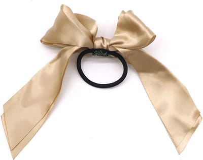 Haar in Stijl® Haarelastiek Jannah Goud - Elastiek met een satijnen strikje