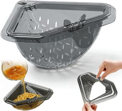 Efficiënte Magnetische Afvoergieter voor Keuken, Drainer met Driehoekig Ontwerp en Vilt voor Optimaal Afvoerbeheer