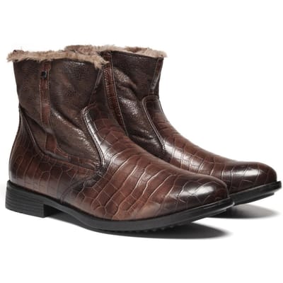 Winterlaarzen Voor Mannen Warm Mode Leer Sneeuwlaarzen Comfortabel Mannen Winterschoenen 41 gray