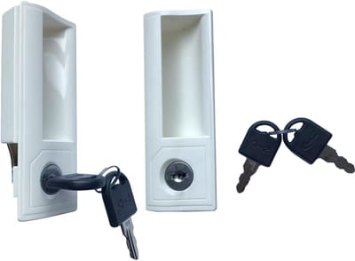 Vervangingsslot - Handvat slot - Kluisjes organiseren - ABS materiaal - 2 stuks - Wit