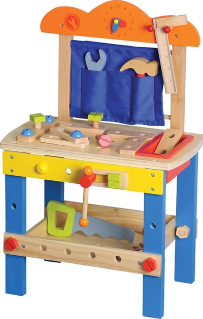 Lelin® Houten Werkbank – Houten Speelgoed met Gereedschap en Accessoires – Rollenspel Speelgoed – Vanaf 3 Jaar