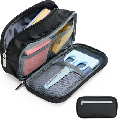 YONO Pennen Etui Large - Pennenzak voor Kinderen en Volwassenen - Schooletui voor Jongens en Meisjes - Zwart