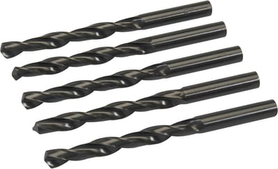 Silverline Metaalboor HSS-R - Ø 10 mm - 5 stuks - Rol gesmeed - Zwart oxide afwerking