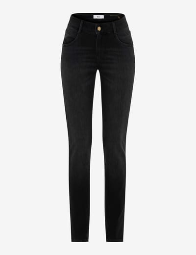 Brax Dames Jeans  Style SHAKIRA USED BLACK BLACK, denim donkergrijs, maat 36