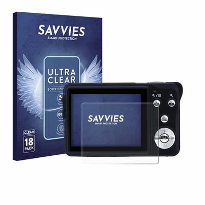 Savvies - Screenprotector voor Rollei Compactline 880 - Folie Beschermfolie transparant 18 Stuks
