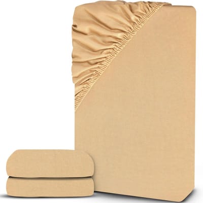 ApexArte® Matrasovertrek 90x200 - Dekbedovertrek - Hoeslaken - Matrasbeschermer - Extra Zacht - Beige