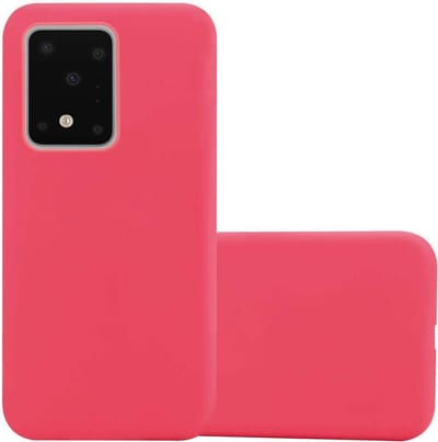 Cadorabo Hoesje geschikt voor Samsung Galaxy S20 ULTRA in CANDY ROOD - Beschermhoes gemaakt van flexibel TPU silicone Case Cover