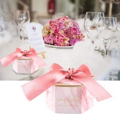 30 Pcs Party Favor Candy Boxes met Ribbons - Papieren Candy Gift Boxes voor Bruiloft - Verjaardag - Kerst - Baby Shower - Afstudeerfeest Decoratie (Roze)