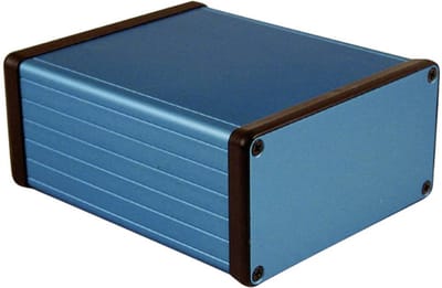 Hammond Electronics 1455N1201BU – Universele behuizing – 120 x 103 x 53 mm – Aluminium – Blauw