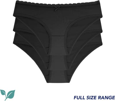 3-pack dames onderbroeken katoen - Basic Naomi slips - Zwart - M