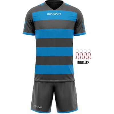 Sports Set Givova Rugby Grey-turqoise Blue - M