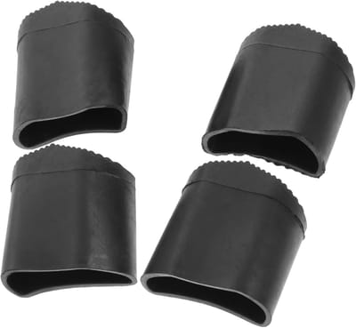 Laddervervangingspads - Ladderdoppen Beschermers - Trap Stabiliteit - Duurzaam Siliconen Materiaal - 4.5x4.3x2.5cm - Zwart