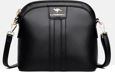 N3 Collecties Vrouwen Handtassen Pu Leer Crossbody Schoudertas-Zwart