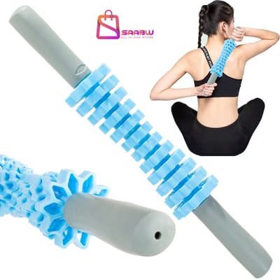 360° Roterende Massage Roller – Spierroller met 12 Massagekoppen – Spierontspanner voor Lichaam & Benen – foam roller – 36878