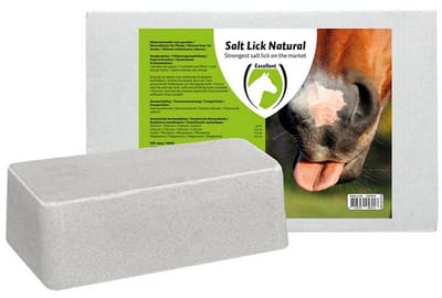 Excellent Liksteen Naturel - 3 x 2 kg - 100% puur rotszout - Geschikt voor paarden, rundvee en schapen
