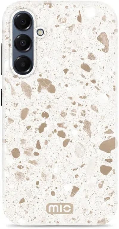 MIO by Mobilize Hoesje | Geschikt voor Samsung Galaxy A16 | Compatibel met MagSafe | Hard Shell Back Cover | Soft Terrazzo