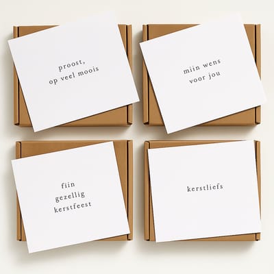 Kerstkaarten set – Super deal! 3 doosjes (24 kaarten) – Ikpakjein – kerstkaarten met tekst – originele kerstkaarten – luxe kaarten met enveloppen 2