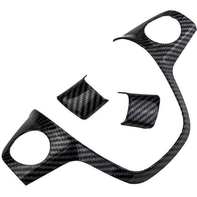 3PCS koolstofvezel stuurhoes geschikt voor Ford Focus Escape Kuga C-Max black