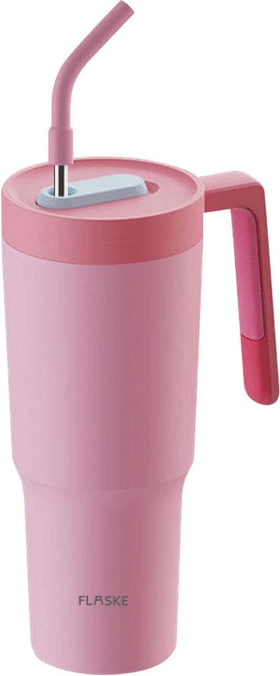 FLASKE Koffiebeker to go/ Explorer Cup 1.2L - Flower - RVS Thermosbeker van 1.2L