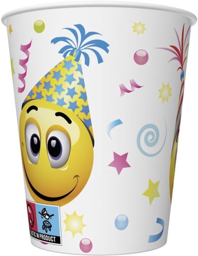 Daisy - Papieren bekers - Smile icons and balloons