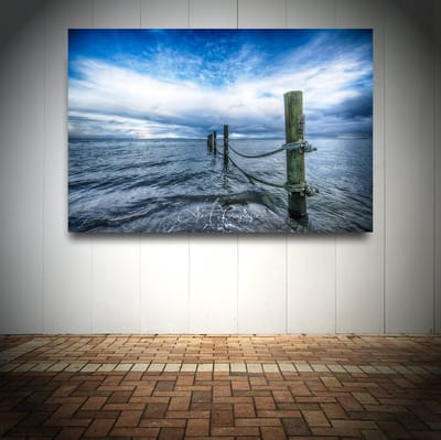 Foto op Canvas - Strand AlexF057 – Formaat 120 x 80cm - Wanddecoratie - Muurdecoratie woonkamer - Slaapkamer decoratie - Kamer accessoires - Schilderijen op canvas