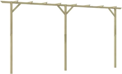 Houten Pergola voor Klimplanten - Rozenboog Tuinstructuur met Schuurdak
