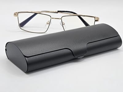 Aluminium zwarte brillenkoker, harde slijtvaste praktische brillendoos van hoge kwaliteit / zwarte metalen koker / brillenkoker / geweldig cadeau /hard case / harde hoes van metaal / brillenetui / doos