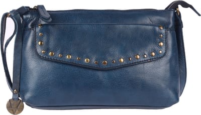 Genuine Italiaanse Leren Boho Studded Crossbody Schoudertas – Stijlvol, Duurzaam & Perfect voor Dagelijks Gebruik voor Dames