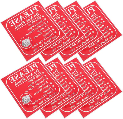 Toilet Indicator Stickers - Badkamer Slot - Voorkom Verstoppingen - Koperen Plaat - 15.2 x 15.2 cm - Rood