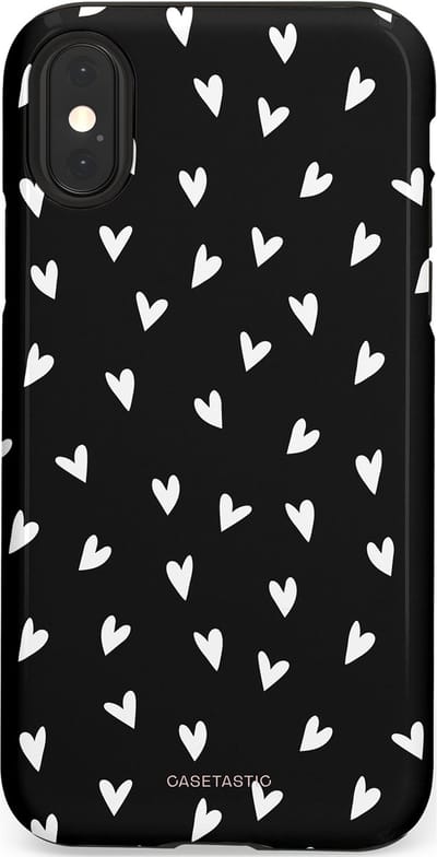 Casetastic Hoesje Geschikt voor Apple iPhone X/Xs - Stijlvolle Beschermende Duo-layer Case - Stippen Hart