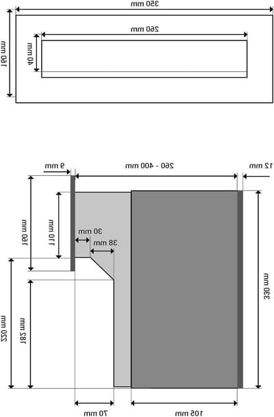 XXL brievenbus - Muurdoorworp brievenbus - Post ontvangen - Verstelbare diepte - 26-40 cm diep - Antraciet