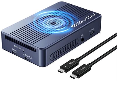 Acasis - TBU405PROMAX - 40Gbps - Thunderbolt 4/3 - M.2 NVMe - 2 Bay RAID SSD Enclosure