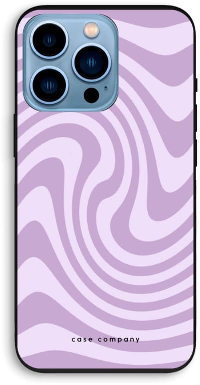 Case Company® - Hoesje geschikt voor iPhone 13 Pro hoesje - Swirl Paars - Biologisch Afbreekbaar Telefoonhoesje - Bescherming alle Kanten en Schermrand