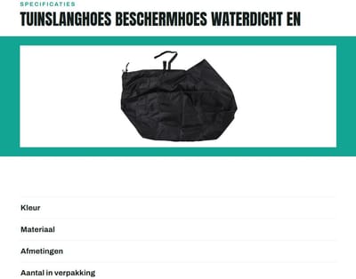 ZEYNOMAX- Tuinslanghoes Waterdicht - Bescherming tegen Stof/Zon - Voor Opvouwbare Tuinslanghaspel - Robuust Polyester - Afmetingen 60x45x60 cm - Slanghaspelhoes