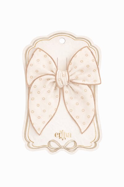 Mrs Ertha Fable Haarclip met Strik - Neutral Dots