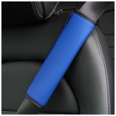 Dailygoods- Gordelkussen 2 Stuks - Zacht Comfort - Schouderkussen - Bescherming Veiligheidsgordel - Universeel - Leer - 6,5 x 23 cm - Veiligheidsgordelbescherming