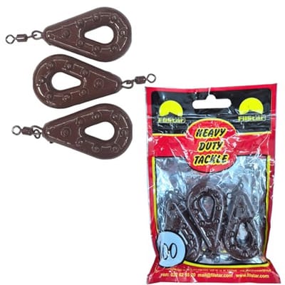 Grondlood Hengelset 3 x 100 g - Hengelgripper Lood met Wervel - Basisvissen Loodgewicht