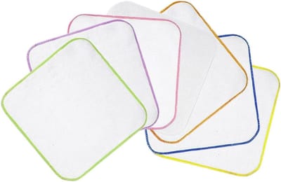 Herbruikbare Baby Wipes - Katoenen Doekjes - Babyverzorging - 100% Gekamd Katoen - 7 Stuks - Wit