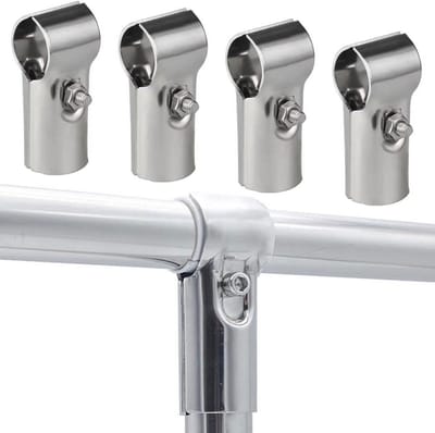 4x T-Stuk Buisverbinder 25mm Roestvrij Staal voor Constructies en Hekwerken