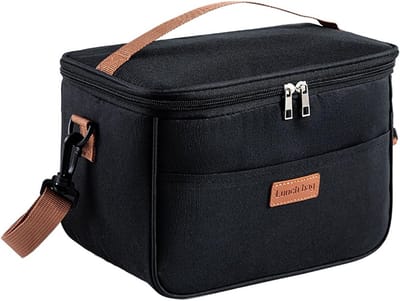Vouwbare en Herbruikbare Koeltas voor Picknick, Strand, Kamperen - Waterdichte en Lekvrije Koelbox van 8 Liter in Zwart