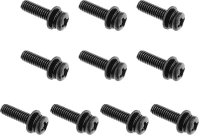 SnelShoppen - 10 Sets M4 14mm Wandmontageschroeven en Ringen voor TV en Monitor Bevestiging - Geschikt voor LCD/LED TV's en Monitoren