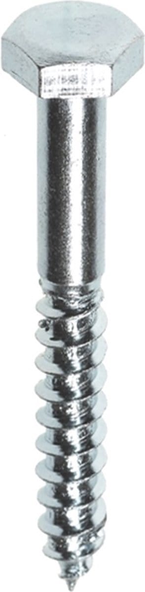 QlinQ houtdraadbout 8x40mm - verzinkt blank (Blister van 25 stuks)