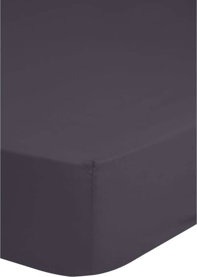 Good Morning hoeslaken effen kleur - 1 persoons 90x220 cm - Antraciet - 100% Katoen renforce