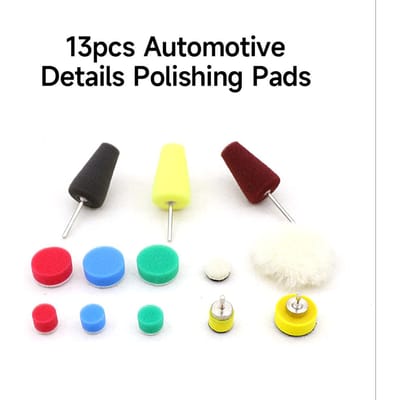 13-delige polijstpad Automotive Details Polijstspons Plaatklem Staaf Zachte as Klein elektrisch
