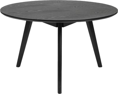 Rowico Home Yumi Ronde Salontafel Zwart - Hout - Bijzettafel - Koffietafel - Retro - Scandinavisch - Tafeltje voor Woonkamer - Ø 90 x 53 cm
