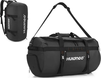 Sporttas voor heren en dames met schoenenvak en 3-in-1 schouderriem - 30L zwart
