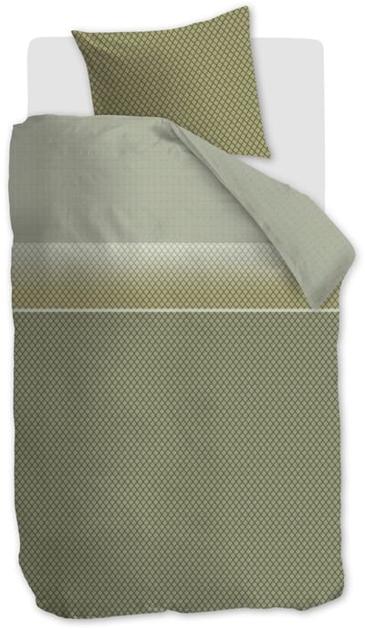 Beddinghouse Riven dekbedovertrek - Eenpersoons - 140 x 200/220 cm - Groen