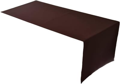 tafelloper, tafellinnen van 100% katoen, collectie concept, kleur en grootte naar keuze (tafelloper - 30x100cm, chocolade)