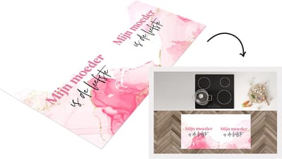 Keukenloper - Loper keuken - Quote - Mijn moeder is de liefste - Mama - Moederdag - 120x60 cm - Keukenloper vinyl